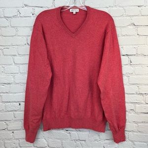 Peter Millar Crown Soft Silk Cashmere V-Neck Sweater Sz M